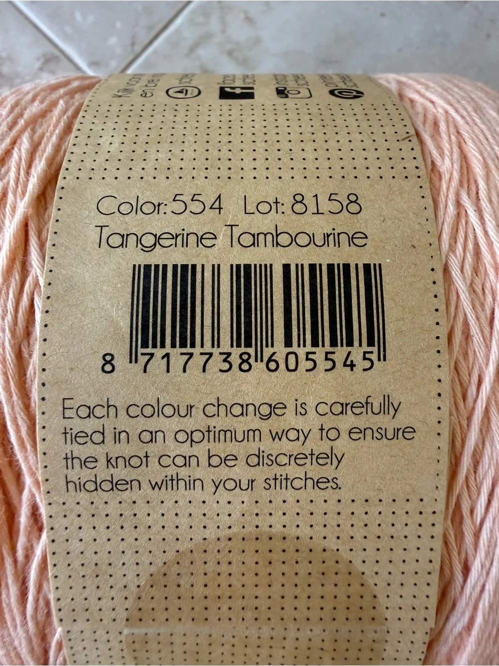 Hand-Dyed Orange Ombre Yarn Cake for Home Projects